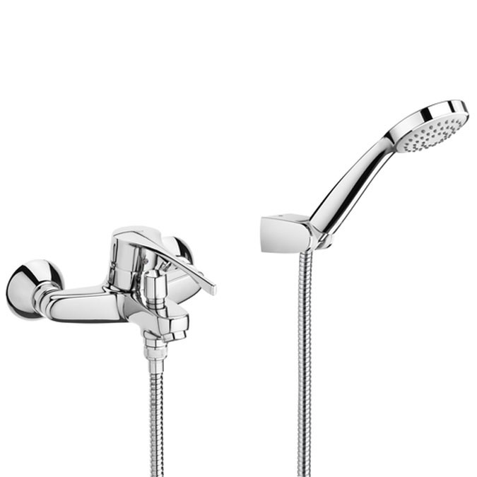 Roca Victoria | PRO - Wall-mounted bath-shower mixer with automatic diverter