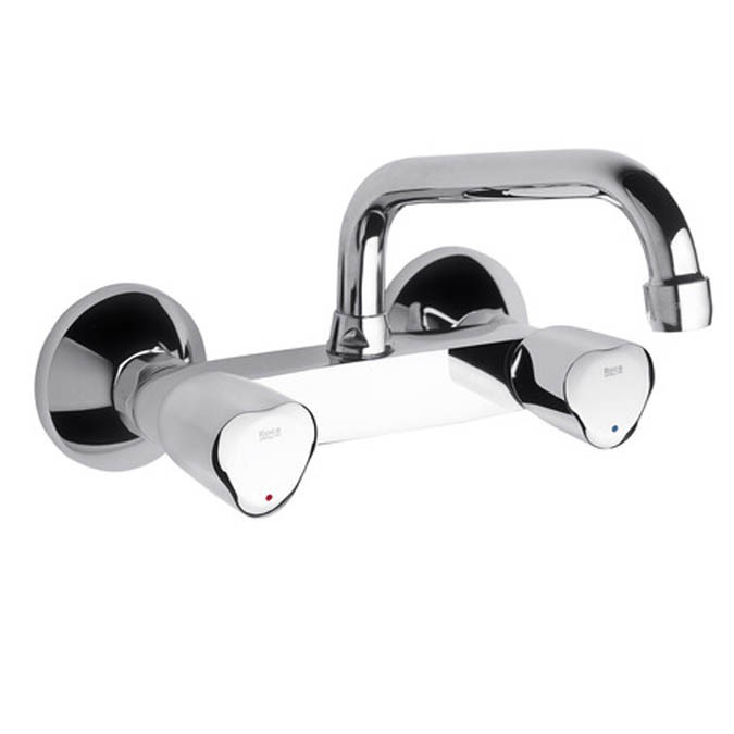Roca Brava | Wall-mounted kitchen or laundry sink mixer with swivel spout