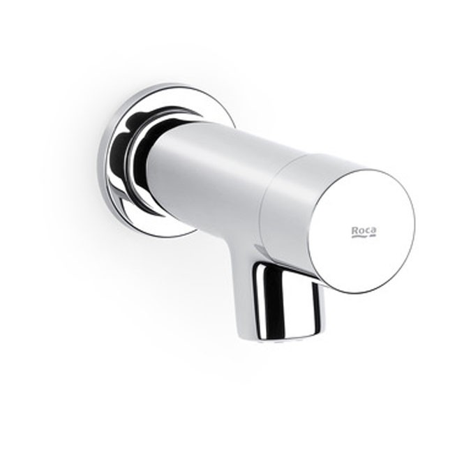 Self-closing wall-mounted basin faucet, push button. Adjustable - Roca Sprint