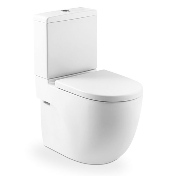 Roca Meridian | Back to wall vitreous china close-coupled WC with dual outlet