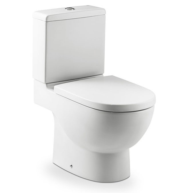 Roca Meridian | Vitreous china close-coupled WC with dual outlet