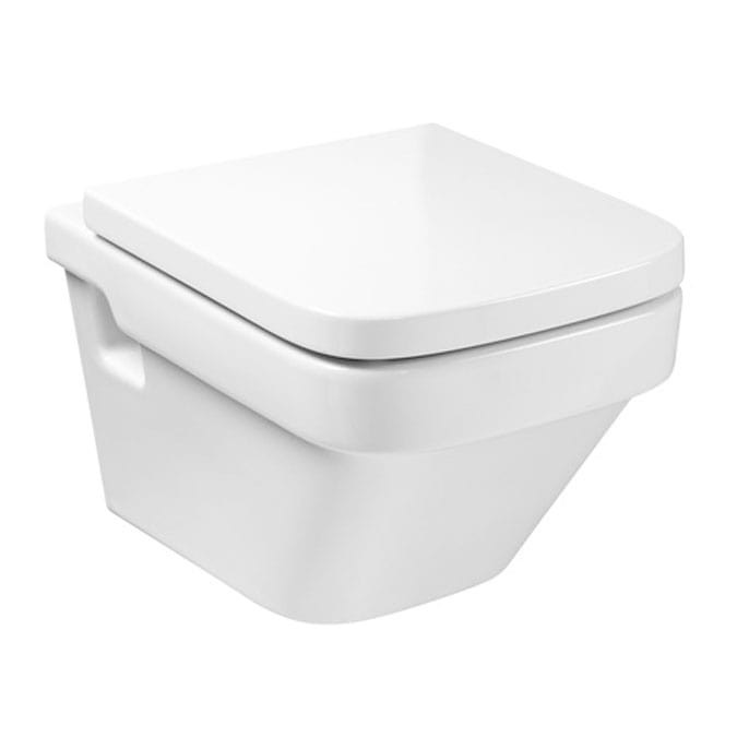 Roca Dama | Compact vitreous china wall-hung WC with horizontal outlet