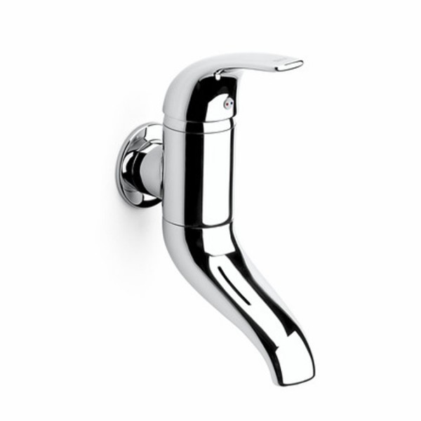 Roca Frontalis | Basin mixer tap with outside support, swivel spout